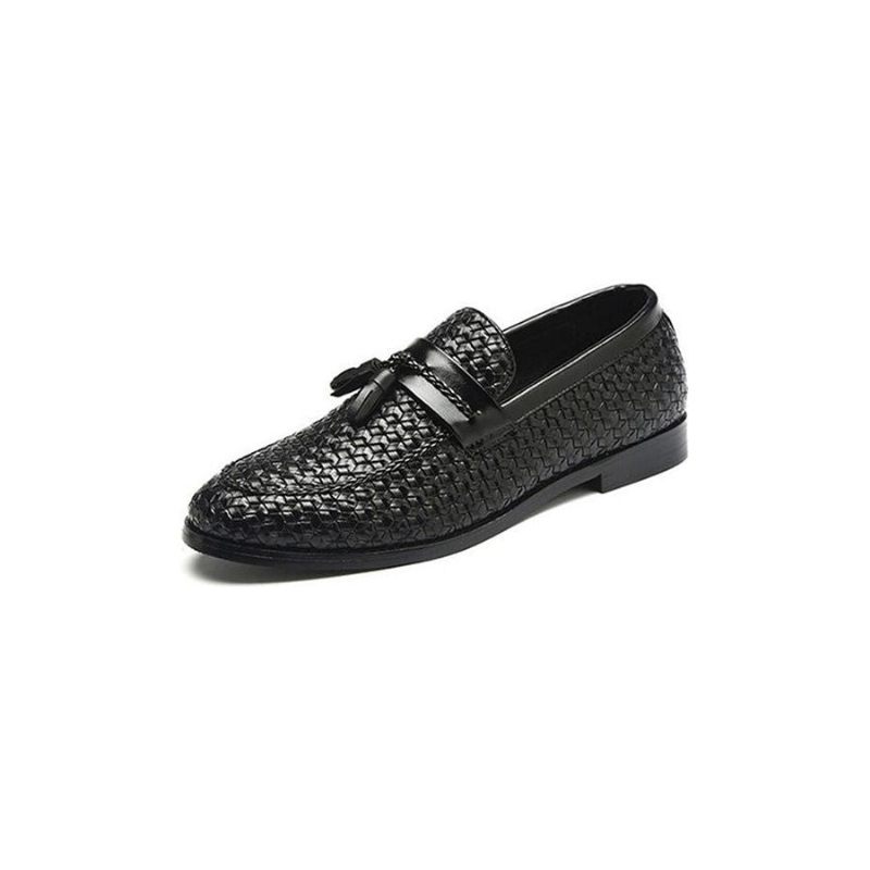 Herren-loafer Quaste Schickes Leder Schnallenriemen Hochzeitsschuhe - Schwarz