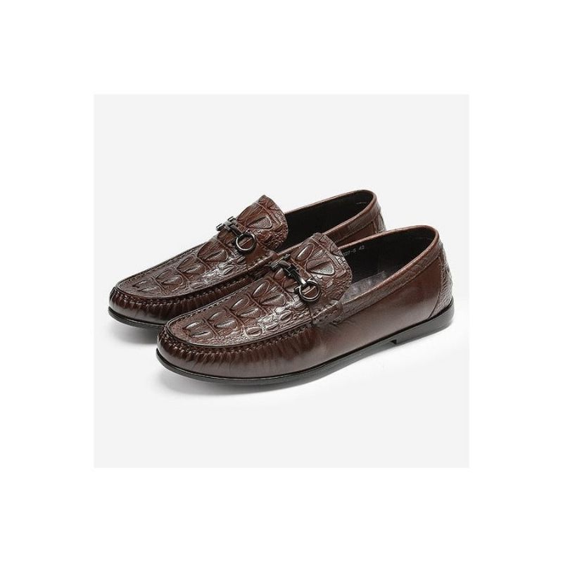 Herren-loafer Stilvolle Slip-on-loafer Aus Leder - Kaffee