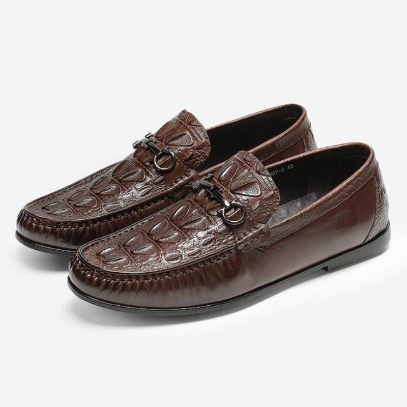 Herren-loafer Stilvolle Slip-on-loafer Aus Leder - Kaffee