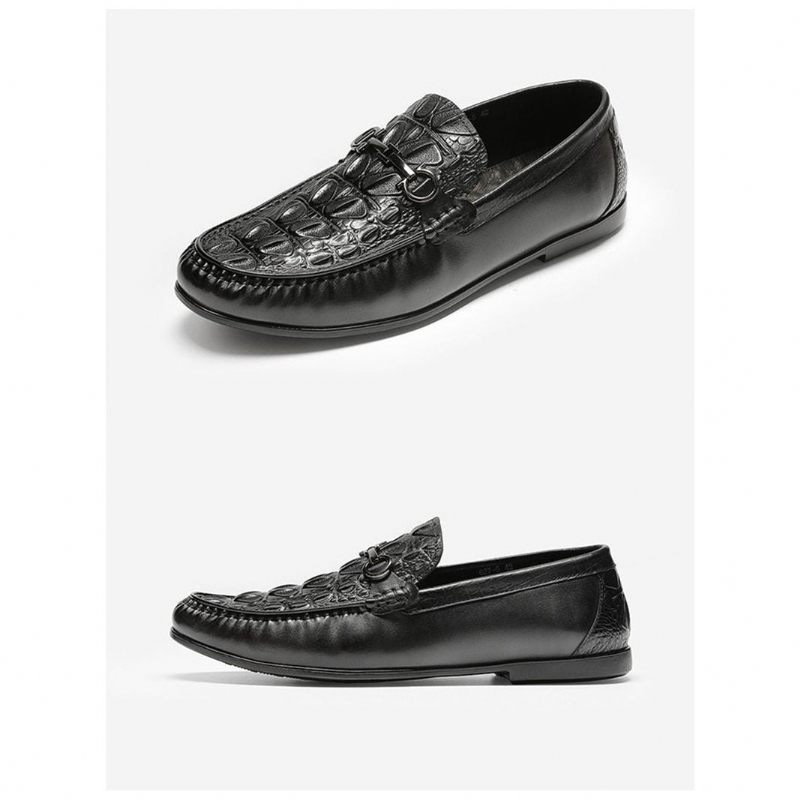 Herren-loafer Stilvolle Slip-on-loafer Aus Leder - Schwarz