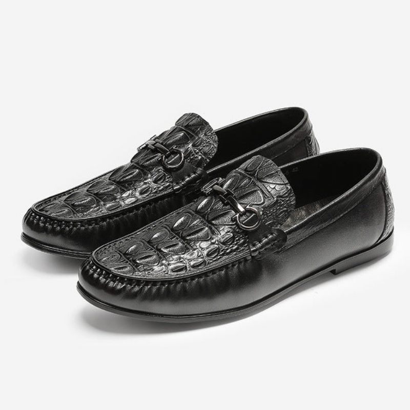 Herren-loafer Stilvolle Slip-on-loafer Aus Leder - Schwarz