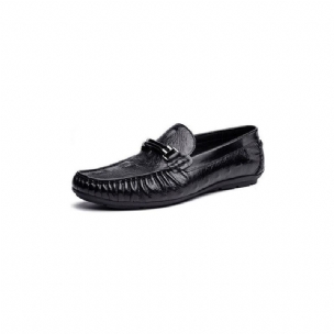 Herren-loafer Vintage-krokodilleder Exotische Brogue-loafer