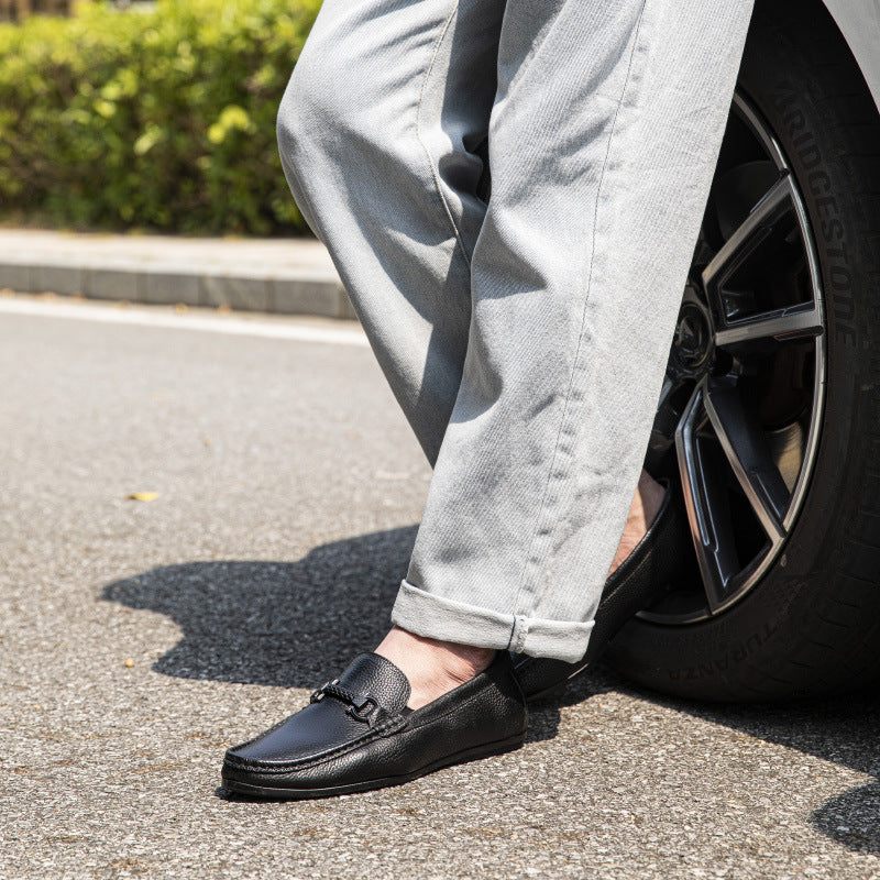 Herren-loafer Von Weavingluxe Zum Hineinschlüpfen Aus Leder - Schwarz 1