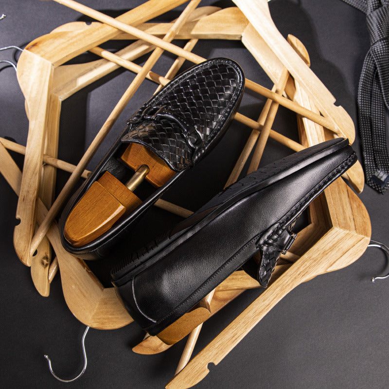 Herren-loafer Von Weavingluxe Zum Hineinschlüpfen Aus Leder - Schwarz 2