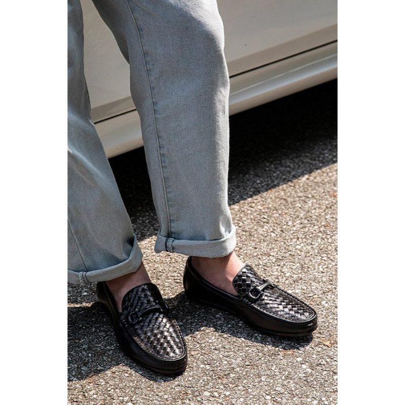 Herren-loafer Von Weavingluxe Zum Hineinschlüpfen Aus Leder - Schwarz 2