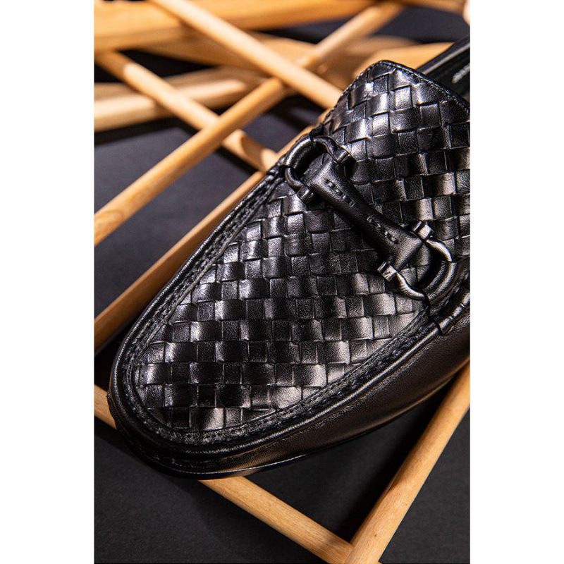 Herren-loafer Von Weavingluxe Zum Hineinschlüpfen Aus Leder - Schwarz 2