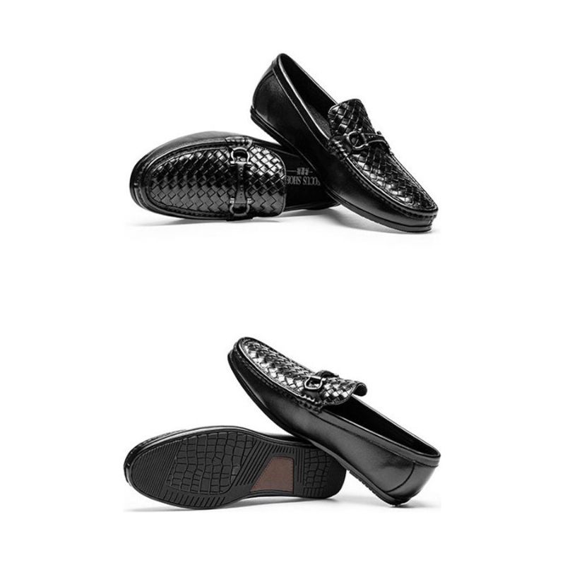 Herren-loafer Von Weavingluxe Zum Hineinschlüpfen Aus Leder - Schwarz 2