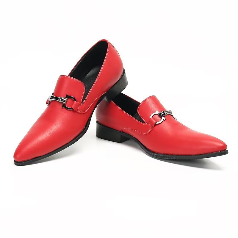 Herren-slipper Aus Echtem Leder - Rot