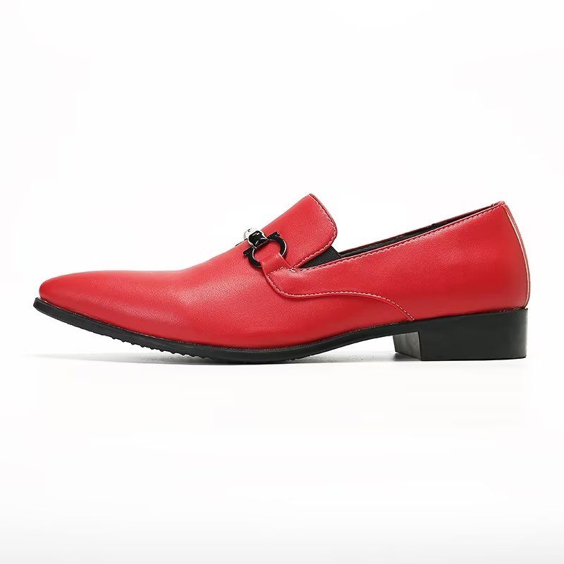 Herren-slipper Aus Echtem Leder - Rot