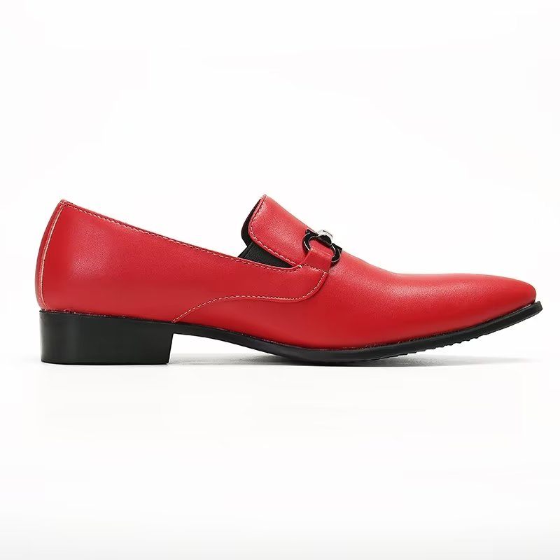 Herren-slipper Aus Echtem Leder - Rot