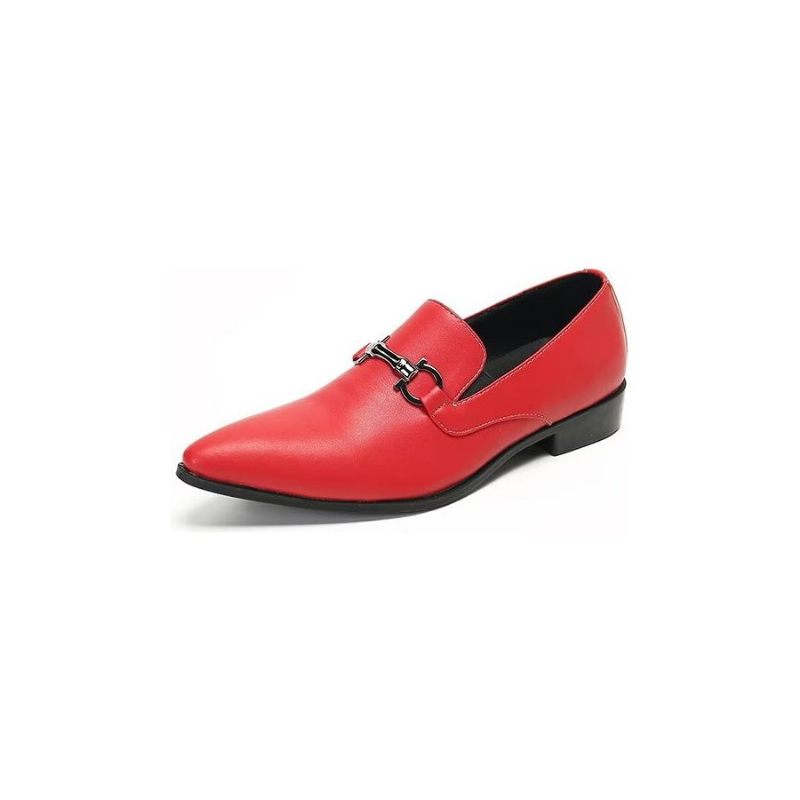 Herren-slipper Aus Echtem Leder - Rot