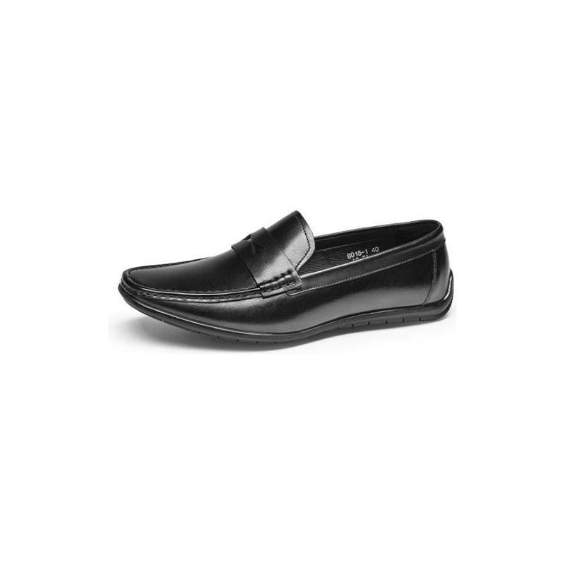 Herren-slipper Exotische Slip-on-loafer Aus Leder Mit Quadratischer Zehenpartie