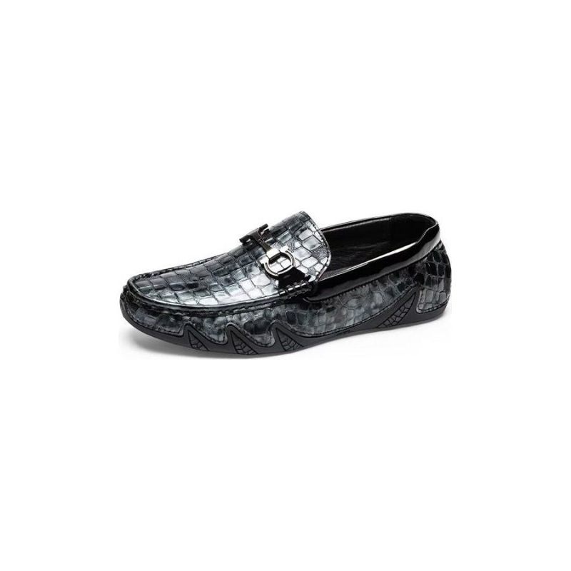 Herren-slipper Exotische Slip-on-loafer Mit Metallkappe