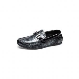 Herren-slipper Exotische Slip-on-loafer Mit Metallkappe