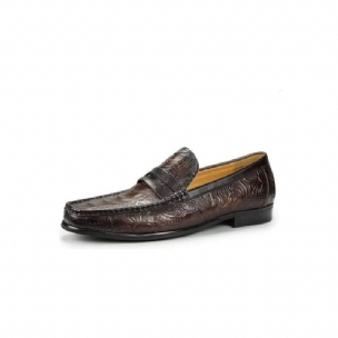 Herren-slipper Exotische Slip-on-loafer Mit Metallkappe