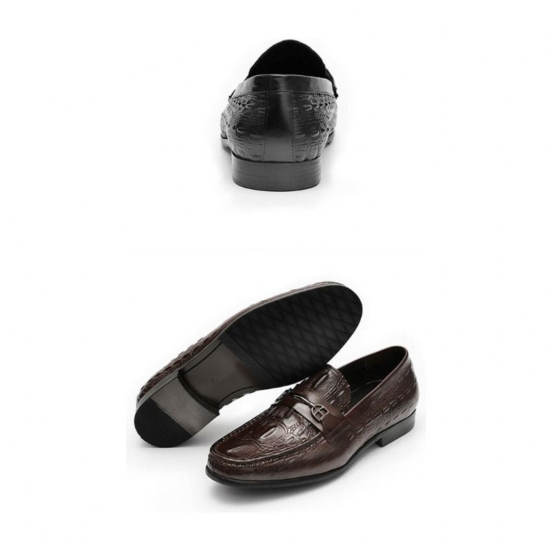 Herren-slipper Luxuriöse Crocbreeze-slipper Aus Leder - Kaffee