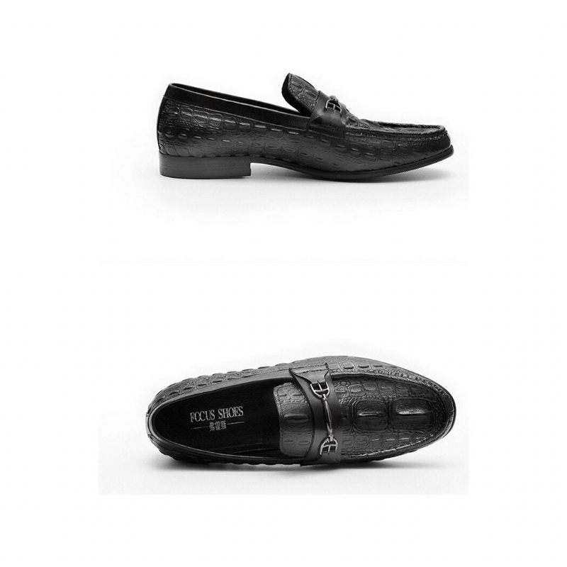 Herren-slipper Luxuriöse Crocbreeze-slipper Aus Leder - Schwarz