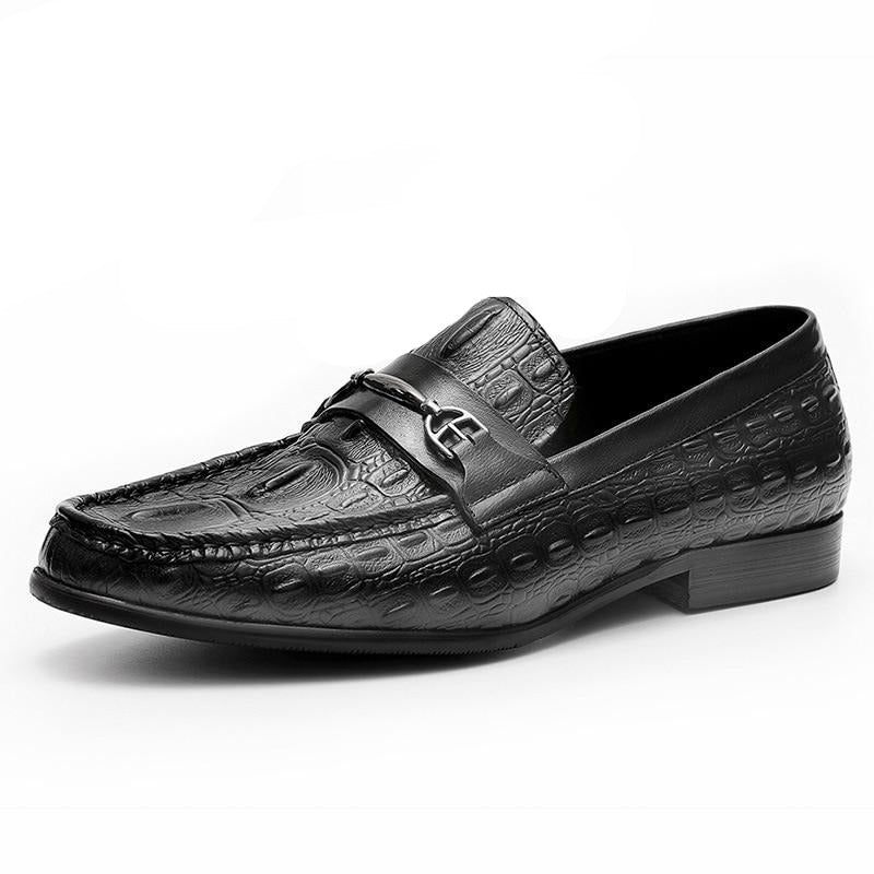 Herren-slipper Luxuriöse Crocbreeze-slipper Aus Leder - Schwarz