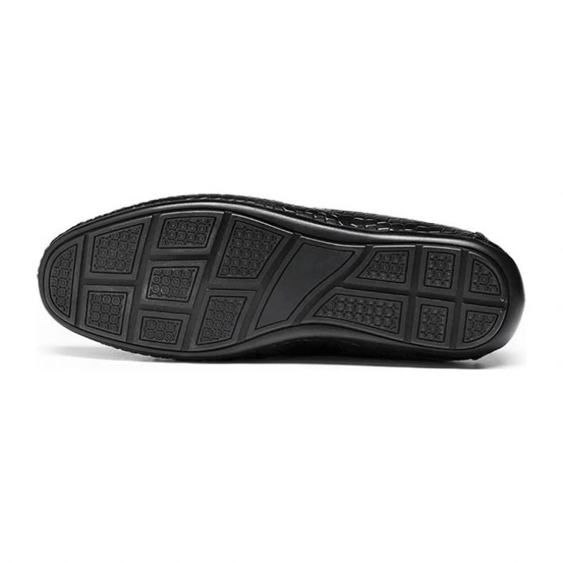 Herren-slipper Mit Exotischer Textur - Schwarz