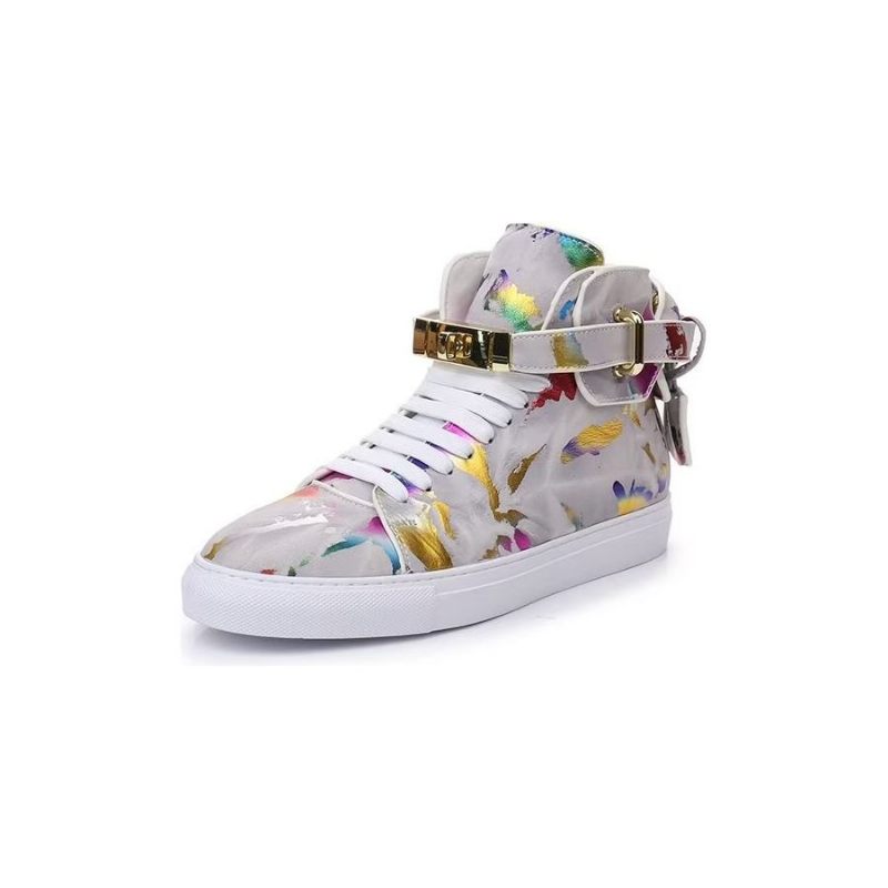 Herren-sneaker Graffiti Elite High-top-kicks Aus Rindsleder - Mehrfarbig