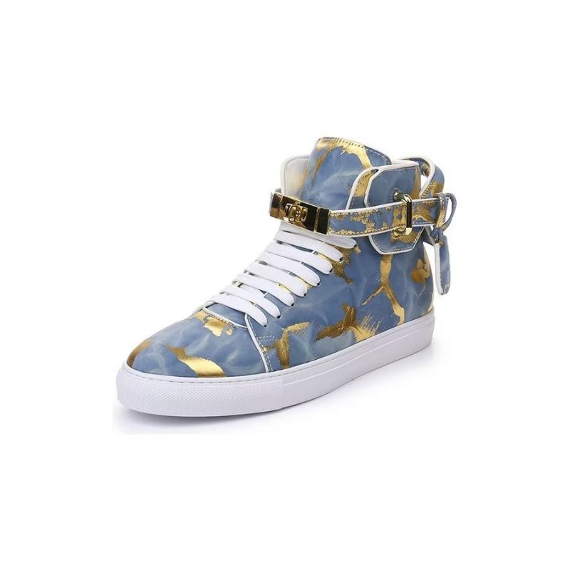 Herren-sneaker Urban Graffiti Schick High-tops Aus Rindsleder