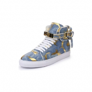 Herren-sneaker Urban Graffiti Schick High-tops Aus Rindsleder