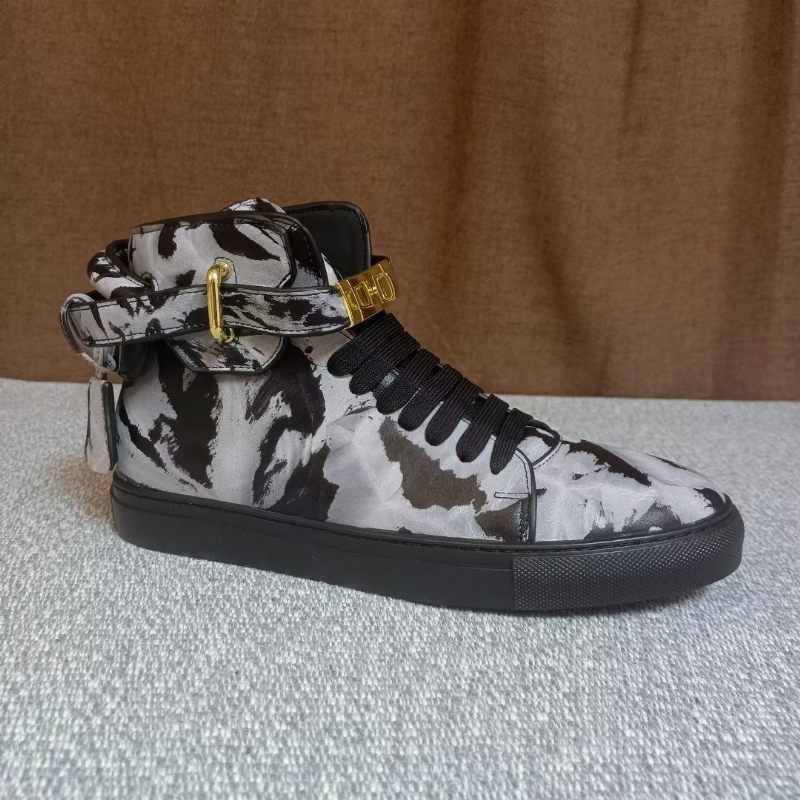 Herren-sneakers Graffiti-vogue-high-top-sneakers Aus Rindsleder - Mehrfarbig