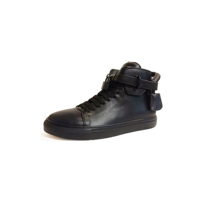 Herren-sneakers Verzierte Einfarbige High-top-sneaker - Schwarz