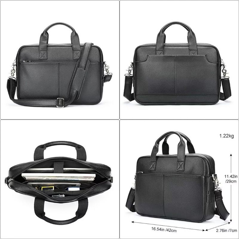 Herren-umhängetaschen Distinguierte Gentleman-ledertasche - Schwarz1