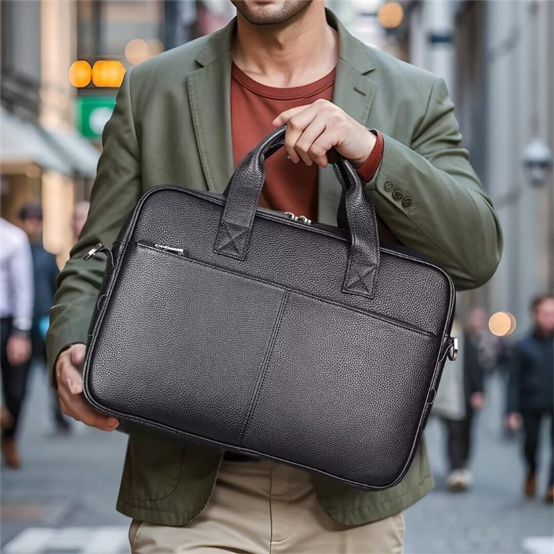 Herren-umhängetaschen Distinguierte Gentleman-ledertasche - Schwarz1