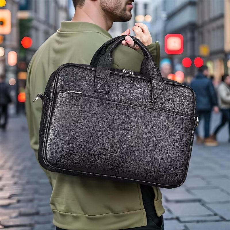 Herren-umhängetaschen Distinguierte Gentleman-ledertasche - Schwarz1