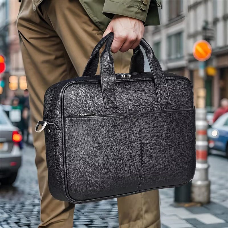 Herren-umhängetaschen Distinguierte Gentleman-ledertasche - Schwarz1