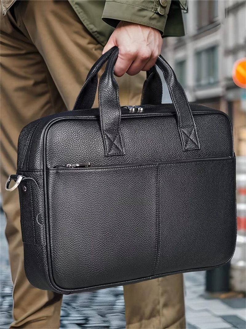 Herren-umhängetaschen Distinguierte Gentleman-ledertasche - Schwarz1