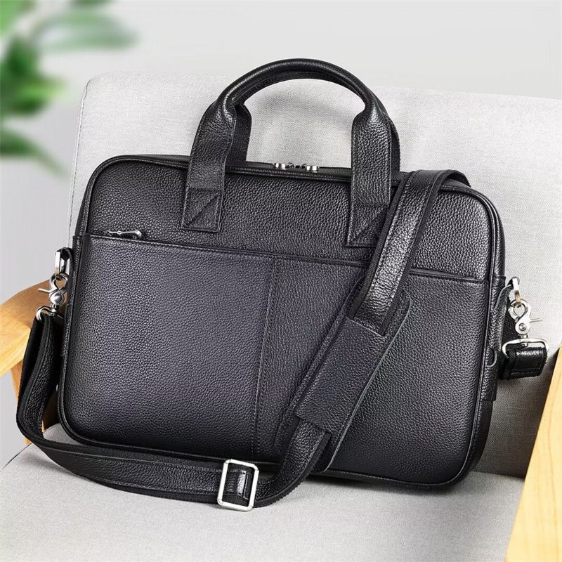 Herren-umhängetaschen Distinguierte Gentleman-ledertasche - Schwarz1