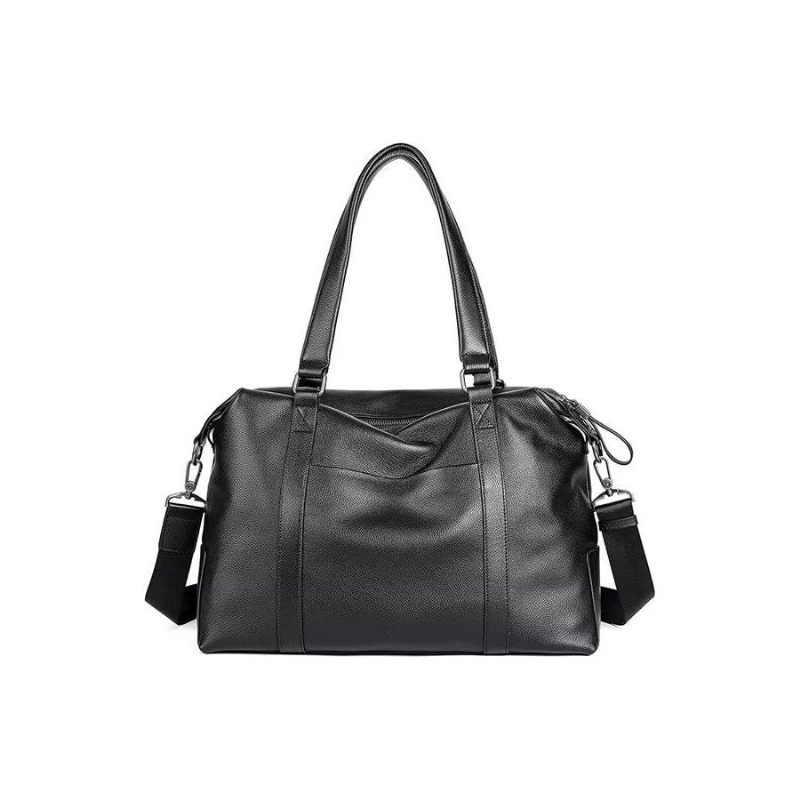 Herren Umhängetaschen Elegante Lederhandtasche - Schwarz