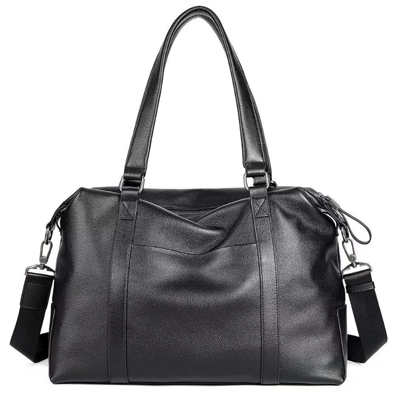 Herren Umhängetaschen Elegante Lederhandtasche - Schwarz