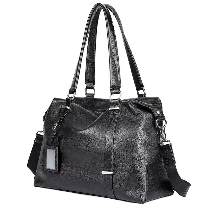 Herren Umhängetaschen Elegante Lederhandtasche - Schwarz