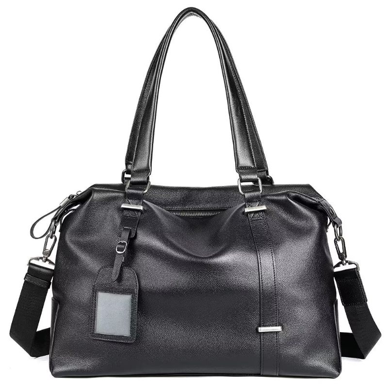 Herren Umhängetaschen Elegante Lederhandtasche - Schwarz