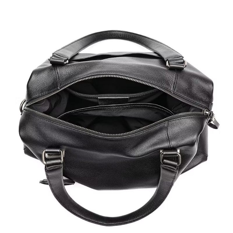 Herren Umhängetaschen Elegante Lederhandtasche - Schwarz