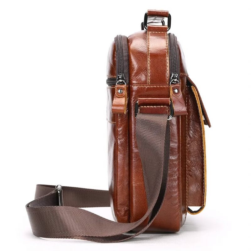 Herren-umhängetaschen Elegante Tasche Aus Alligatorleder - Braun