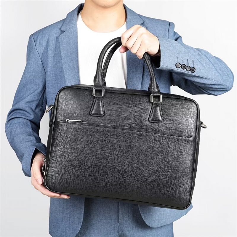 Herren Umhängetaschen Executive Elite Ledertasche - Schwarz