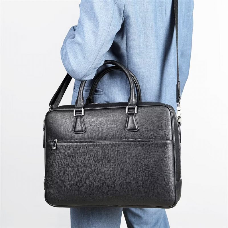 Herren Umhängetaschen Executive Elite Ledertasche - Schwarz