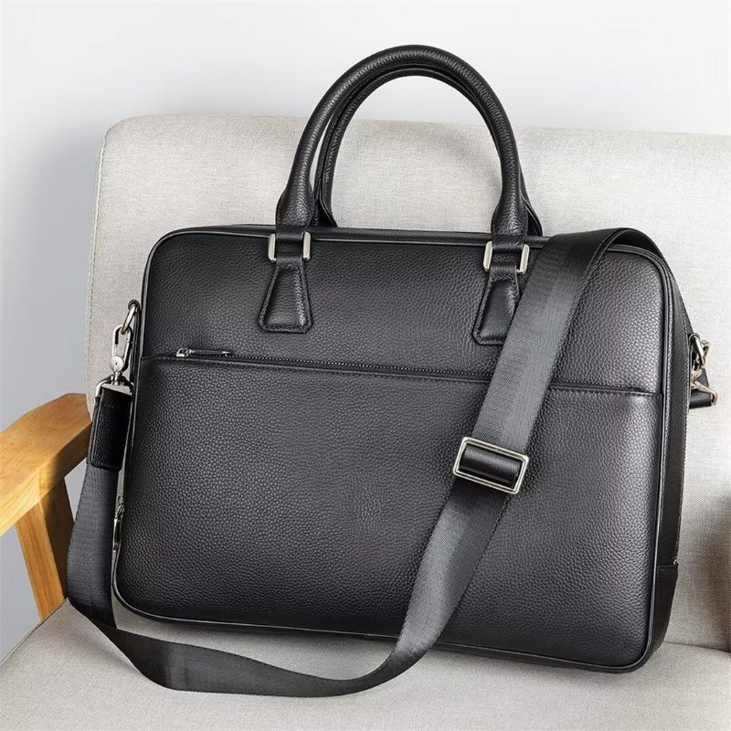 Herren Umhängetaschen Executive Elite Ledertasche - Schwarz