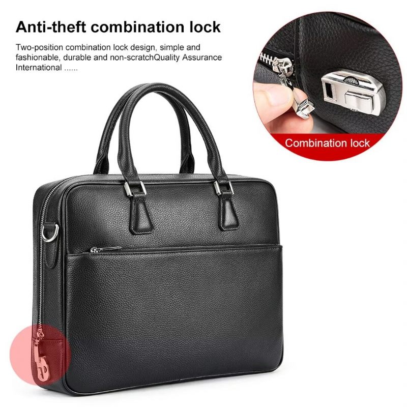 Herren Umhängetaschen Executive Elite Ledertasche - Schwarz