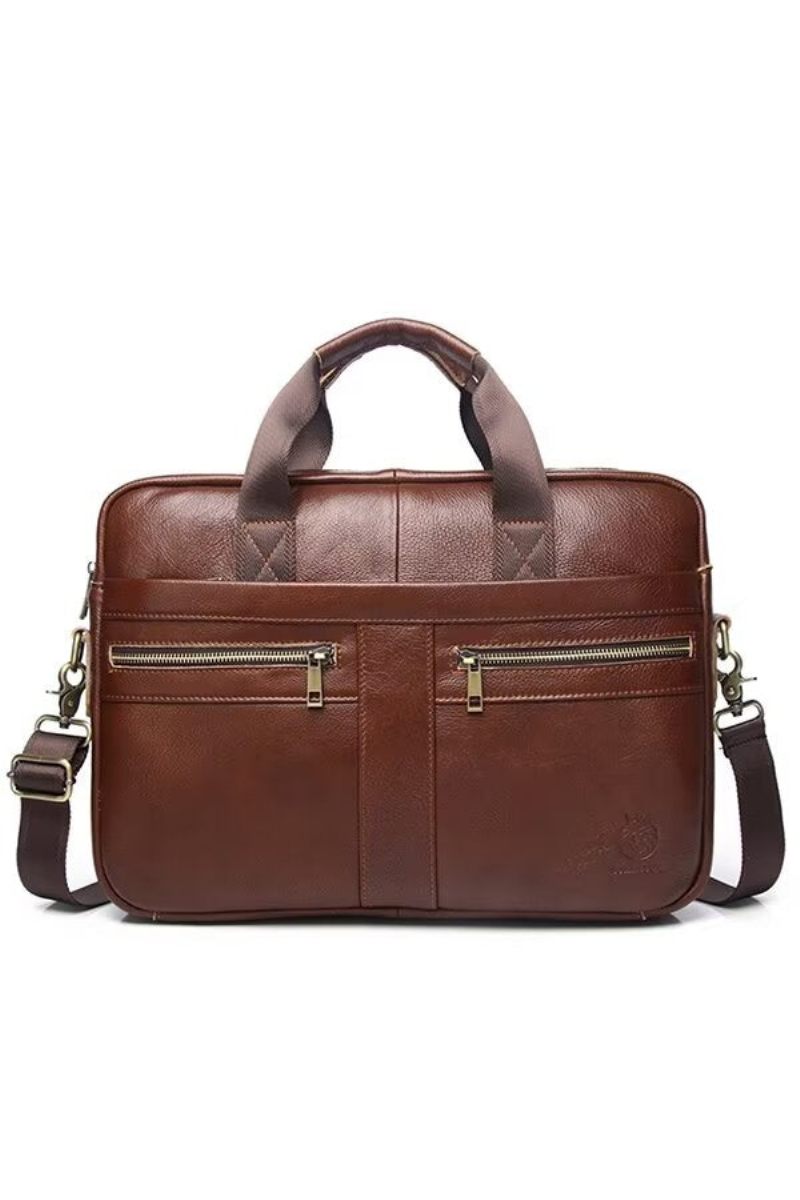 Herren Umhängetaschen Executive Square Leder Satchel