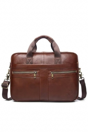 Herren Umhängetaschen Executive Square Leder Satchel