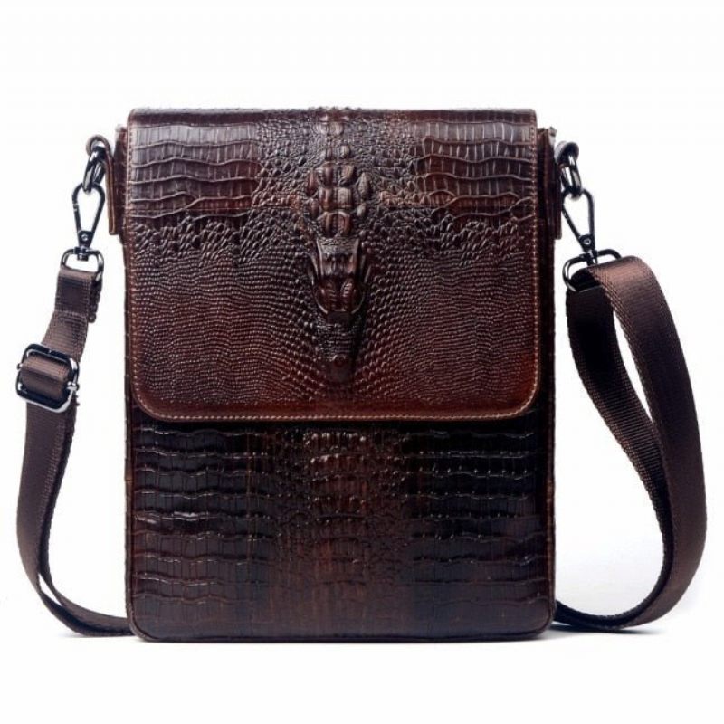 Herren Umhängetaschen Ölwachs Leder Messenger-tasche - Kaffee