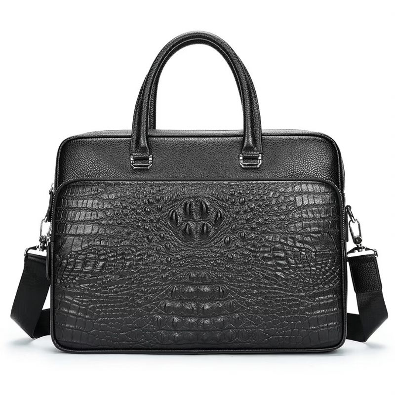 Herren Umhängetaschen Pinnacle Prestige Alligator Tote - Schwarz