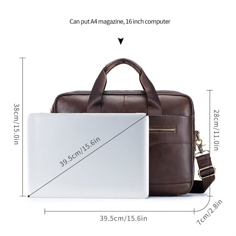 Herren-umhängetaschen Regal Square Leder Portfolio - Rotbraun