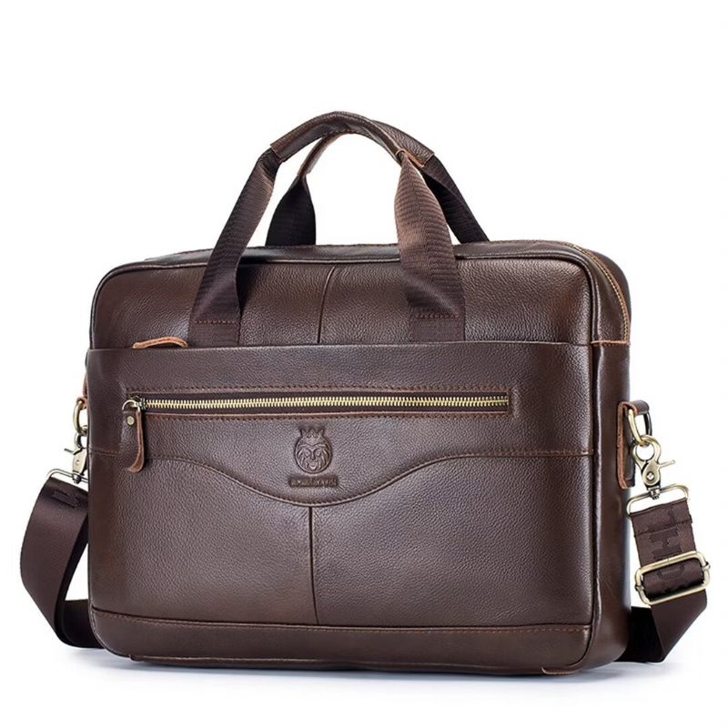 Herren-umhängetaschen Regal Square Leder Portfolio - Rotbraun